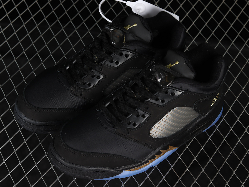 Air Jordan 5 Retro Low Wings Class Of 2020-21 Black/Metallic Gold 7