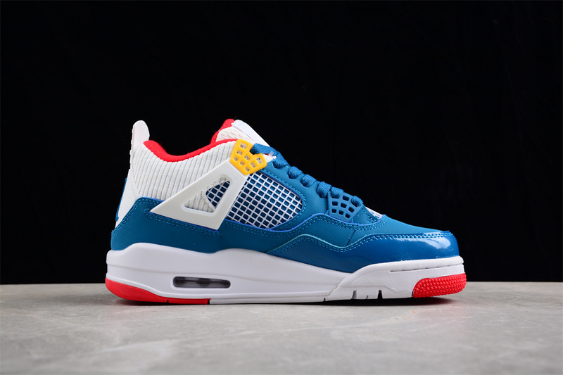 Air Jordan 4 Retro French Blue/Gym Red/Pearl White/Chutney/Altitude Green 23