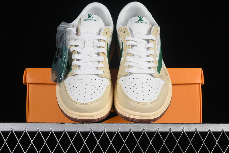 Travis Scott Fragment Design Air Jordan 1 Low Og Sp White/Yellow/Green 5