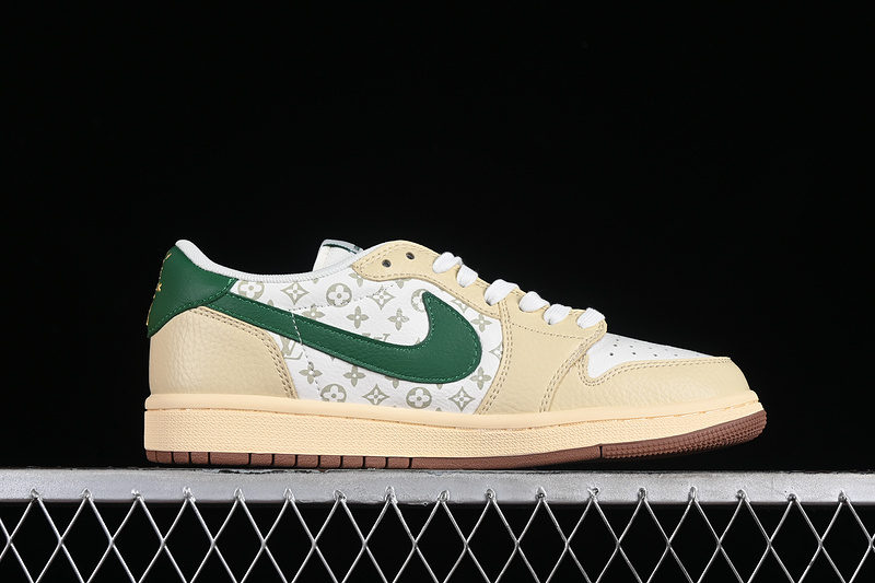 Travis Scott Fragment Design Air Jordan 1 Low Og Sp White/Yellow/Green 23