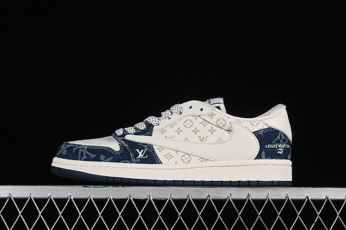 Travis Scott X Fragment Design Air Jordan 1 Low Og Sp White/Grey/Blue 3