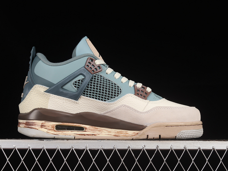 Kncw Air Jordan Aj4 Retro Grey/Brown/Blue 13