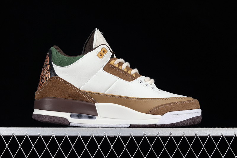 Air Jordan 3 Retro Year Of The Tiger Limited White/Dark Brown/Green 9