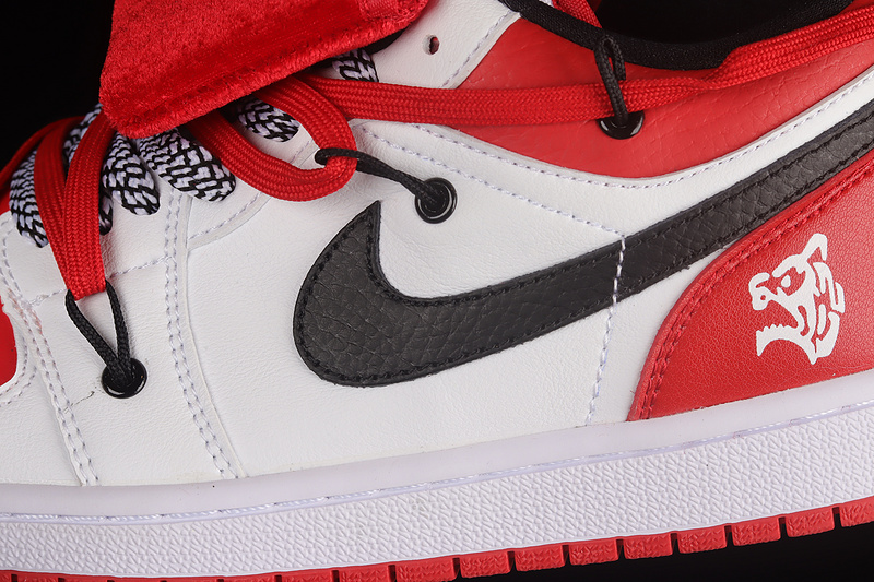 Air Jordan 1 Low White/Black/Red 21