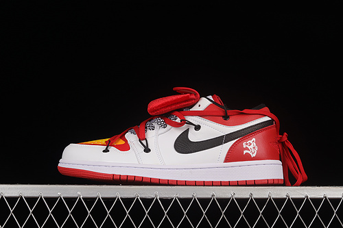 Air Jordan 1 Low White/Black/Red 27