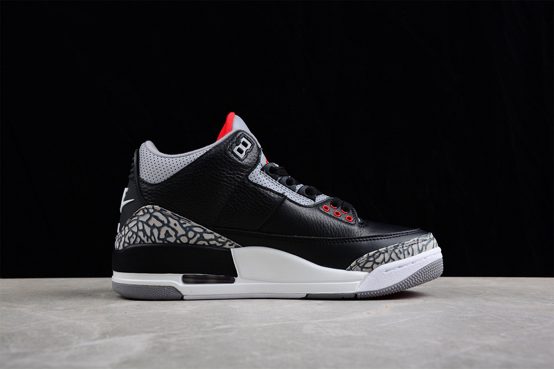 Air Jordan 3 Retro Og 2018 Black/Cement Grey-White-Fire Red 11