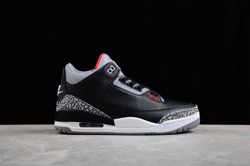 Air Jordan 3 Retro Og 2018 Black/Cement Grey-White-Fire Red 29