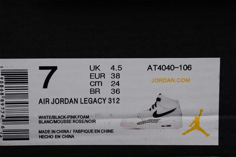 Air Jordan Legacy 312 Gs White/Black/Pink 29