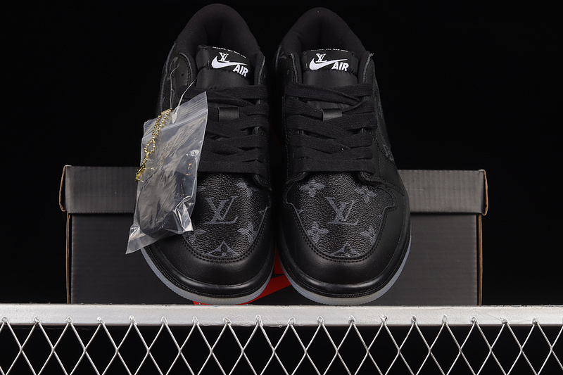 L*V X Air Jordan 1 Low Black/Black/Black 5