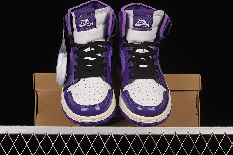 Air Jordan 1 Zoom Comfortcourt Purple Patent/Black 5