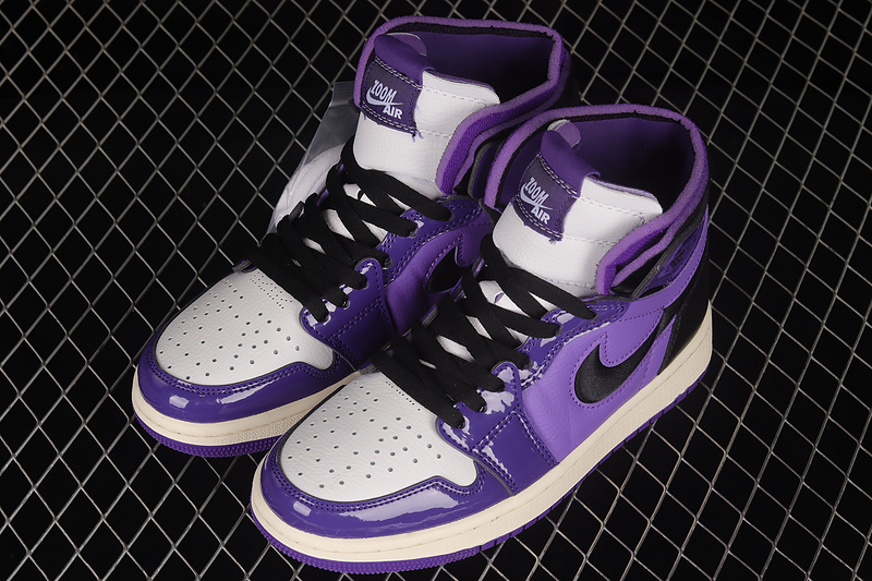 Air Jordan 1 Zoom Comfortcourt Purple Patent/Black 27