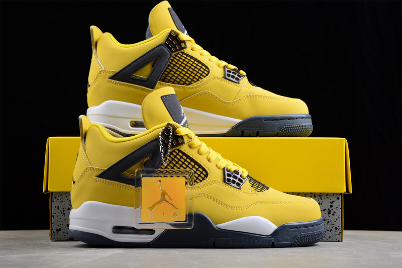 Air Jordan 4 Retro Lightning 2021 Tour Yellow/Multi-Color/Dark Blue Grey 9