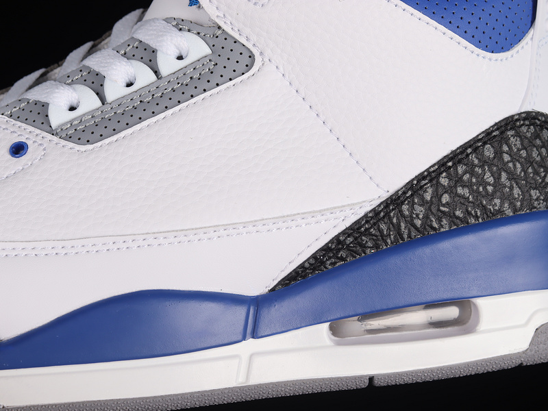 Air Jordan 3 Retro White/Black/Cement Grey/Racer Blue 5