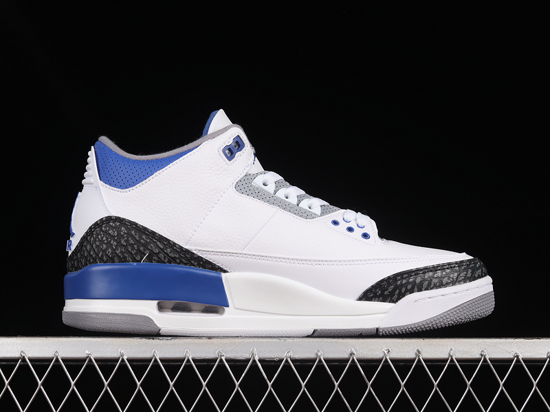 Air Jordan 3 Retro White/Black/Cement Grey/Racer Blue 17