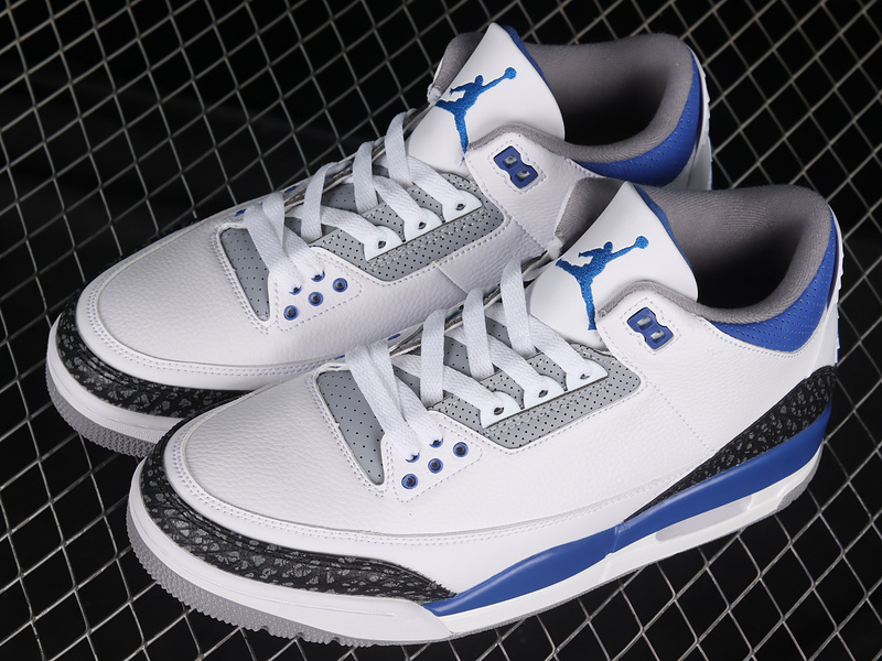 Air Jordan 3 Retro White/Black/Cement Grey/Racer Blue 23