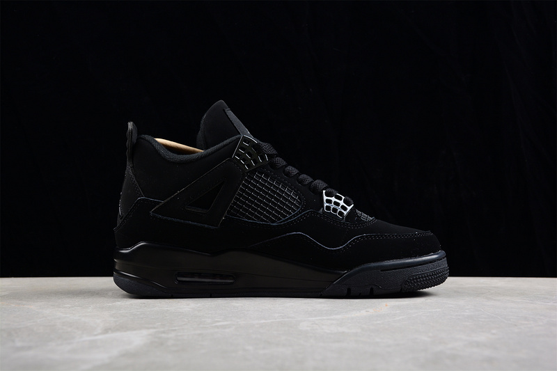 Air Jordan 4 Retro Black Cat 2020 Black/Black/Light Graphite 25