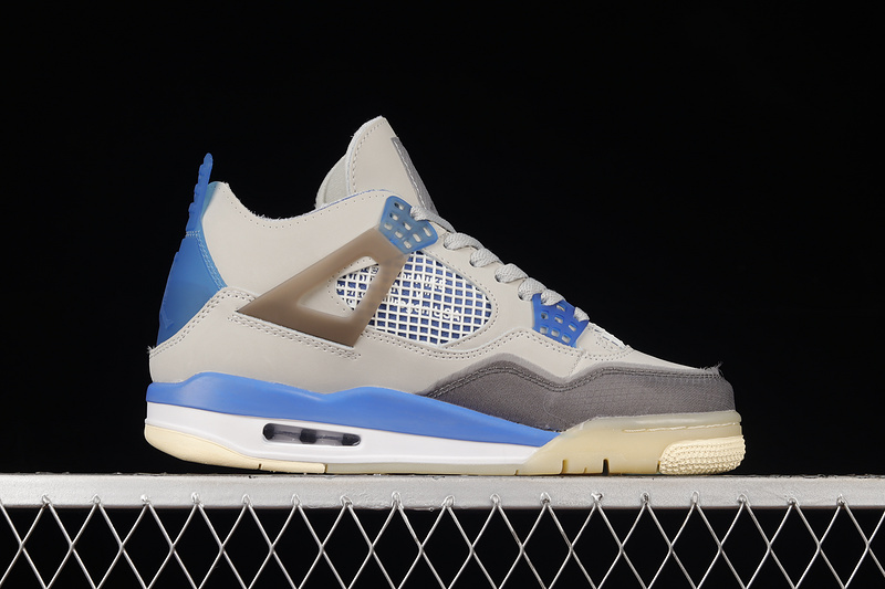 Ow X Air Jordan 4 Retro Grey/Royal Blue/White 25