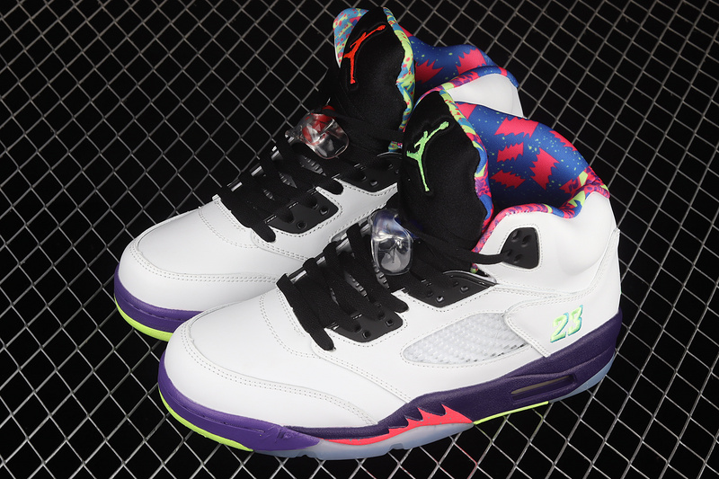 Air Jordan 5 Retro Alternate Bel-Air White/Court Purple/Racer Pink/Ghost Green 13