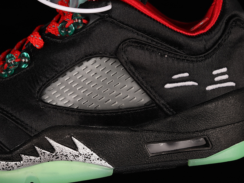 Clot X Air Jordan 5 Retro Low Jade Black/Classic Jade/Fire Red/Metallic Silver 3