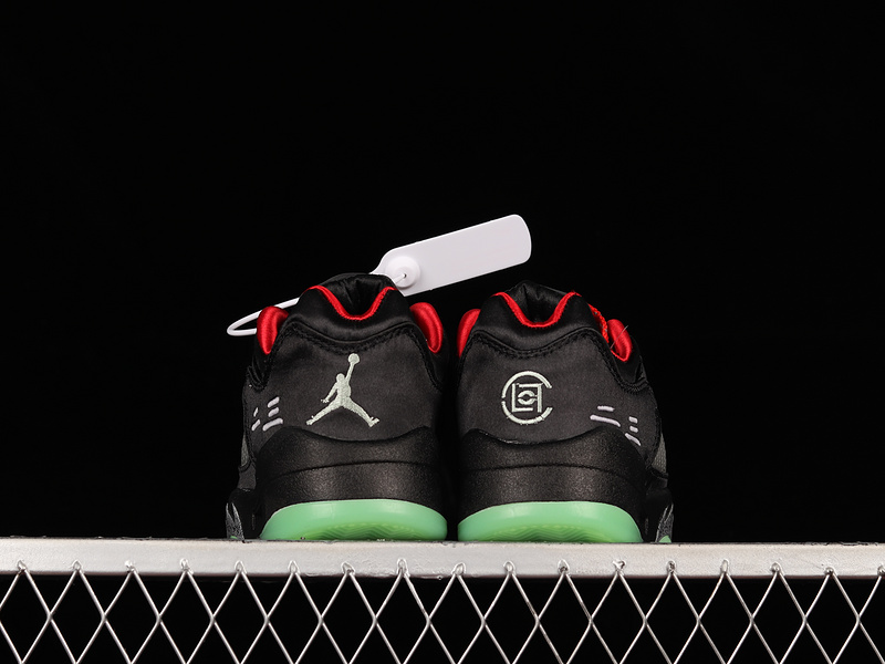 Clot X Air Jordan 5 Retro Low Jade Black/Classic Jade/Fire Red/Metallic Silver 25