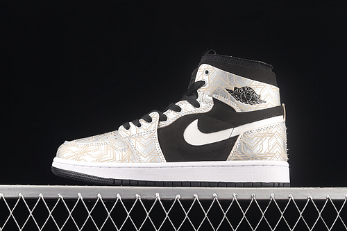 Air Jordan 1 Mid White/Black/Silver 23