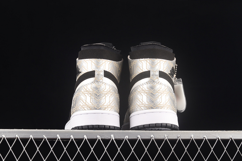 Air Jordan 1 Mid White/Black/Silver 25