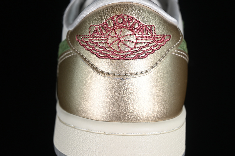 Air Jordan 1 Low Year Of The Dragon Green/Metallic Gold Grain/Saturn Gold/Cedar 5