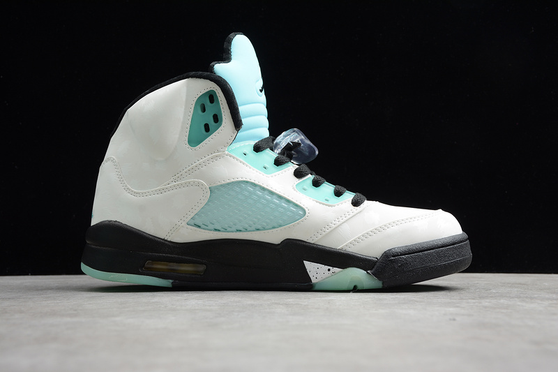 Gz Air Jordan 5 Island Green White/Black/Blue 5