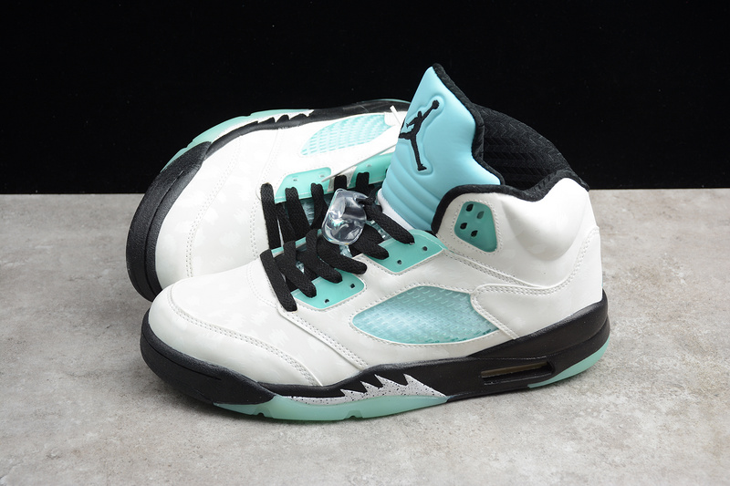 Gz Air Jordan 5 Island Green White/Black/Blue 9