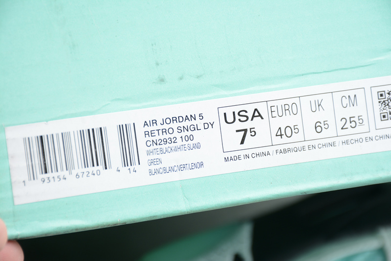 Gz Air Jordan 5 Island Green White/Black/Blue 29