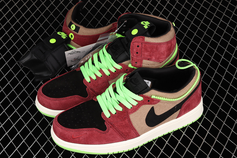 Air Jordan 1 High Switch Red/Brown/Green-Black 7