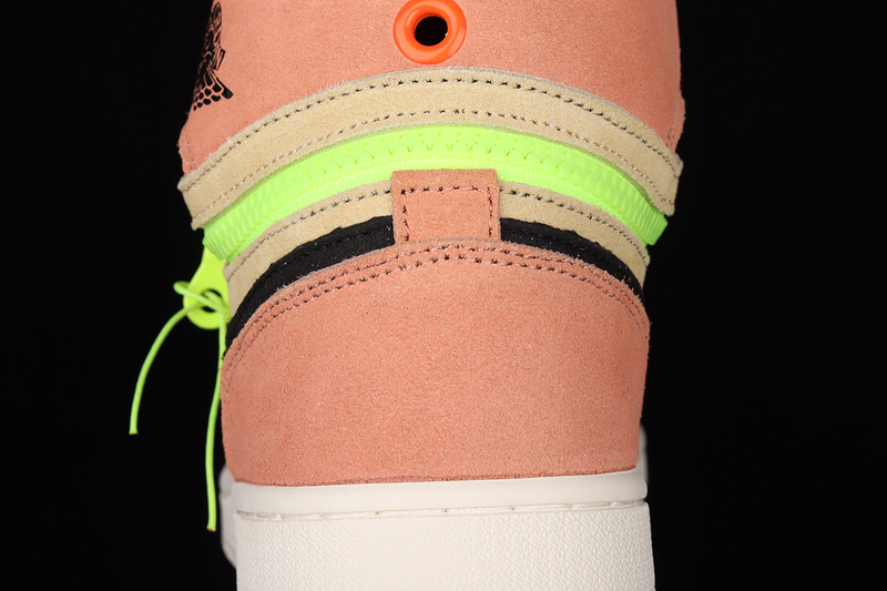 Air Jordan 1 High Switch Peach/Cream-Black-Volt 3