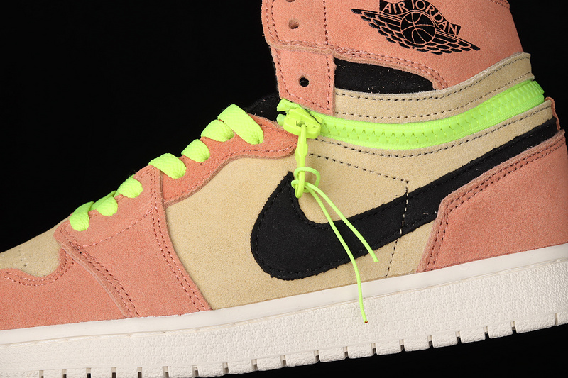 Air Jordan 1 High Switch Peach/Cream-Black-Volt 17