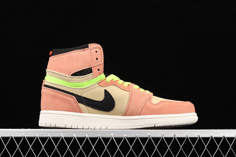 Air Jordan 1 High Switch Peach/Cream-Black-Volt 23