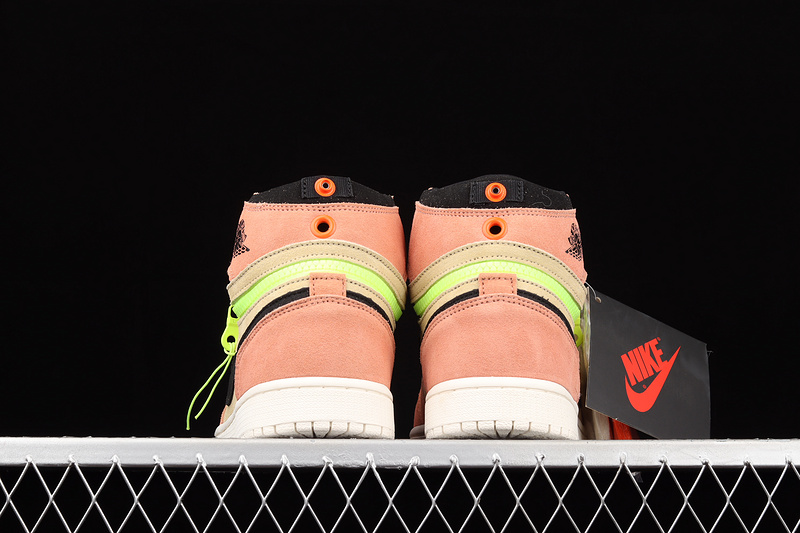 Air Jordan 1 High Switch Peach/Cream-Black-Volt 29