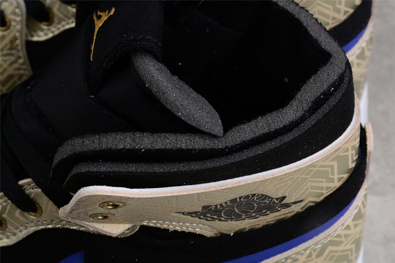 Air Jordan 1 Zoom Comfort Gold Laser Black/Gold/Blue-White 27