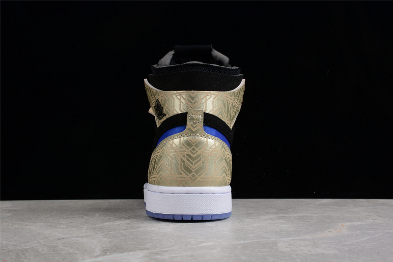 Air Jordan 1 Zoom Comfort Gold Laser Black/Gold/Blue-White 31