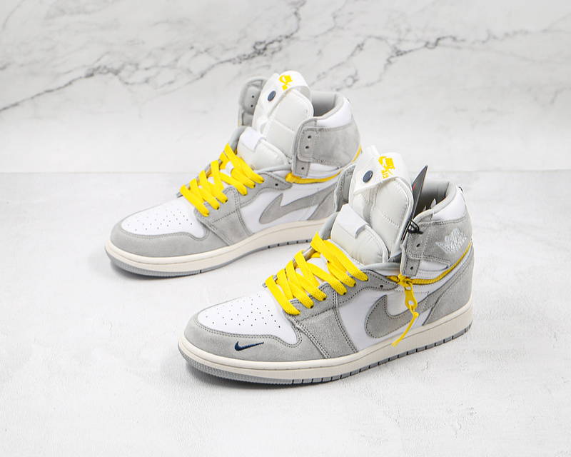 Air Jordan 1 High Switch White/Light Smoke Grey/Sail/Tour Yellow 5