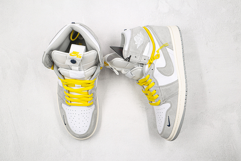 Air Jordan 1 High Switch White/Light Smoke Grey/Sail/Tour Yellow 7