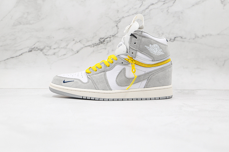 Air Jordan 1 High Switch White/Light Smoke Grey/Sail/Tour Yellow 15