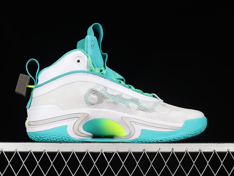 Guo Ailun X Air Jordan 36 Pf Global Game White/Teal/Lime Green 29