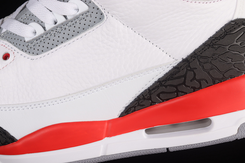 Air Jordan 3 Retro White/Fire Red-Neutral Grey-Black 3