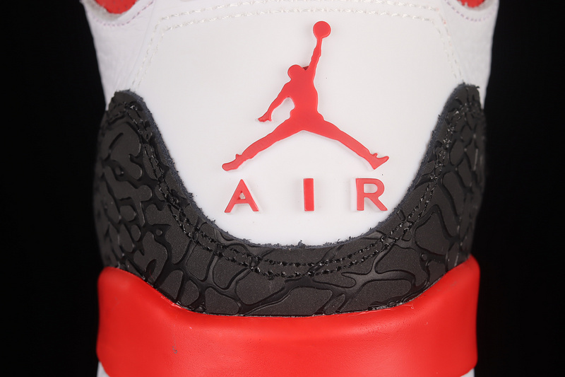 Air Jordan 3 Retro White/Fire Red-Neutral Grey-Black 9