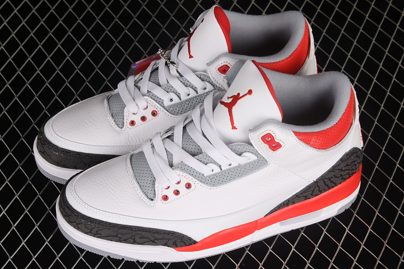 Air Jordan 3 Retro White/Fire Red-Neutral Grey-Black 21