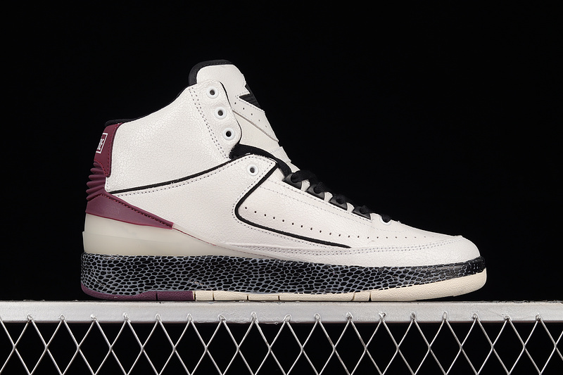 Off White X Air Jordan 2 Mid Sp Grey/Burgundy/White 9