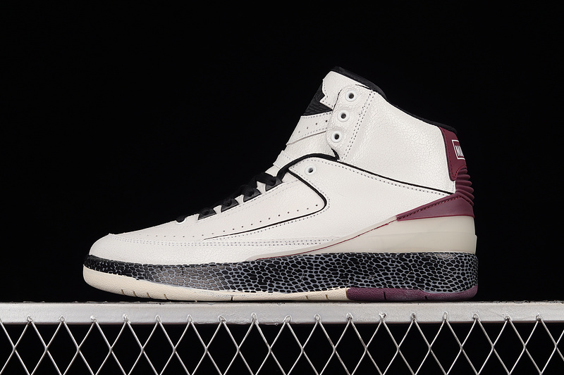 Off White X Air Jordan 2 Mid Sp Grey/Burgundy/White 17