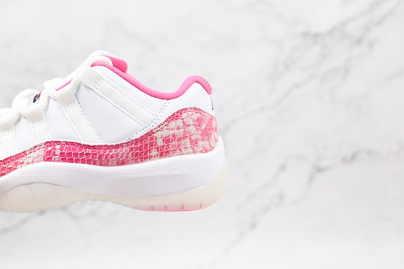 Air Jordan 11 Retro Low Pink Snakeskin White/Watermelon/Black 7