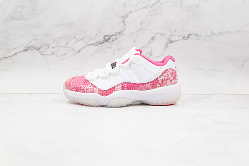 Air Jordan 11 Retro Low Pink Snakeskin White/Watermelon/Black 9