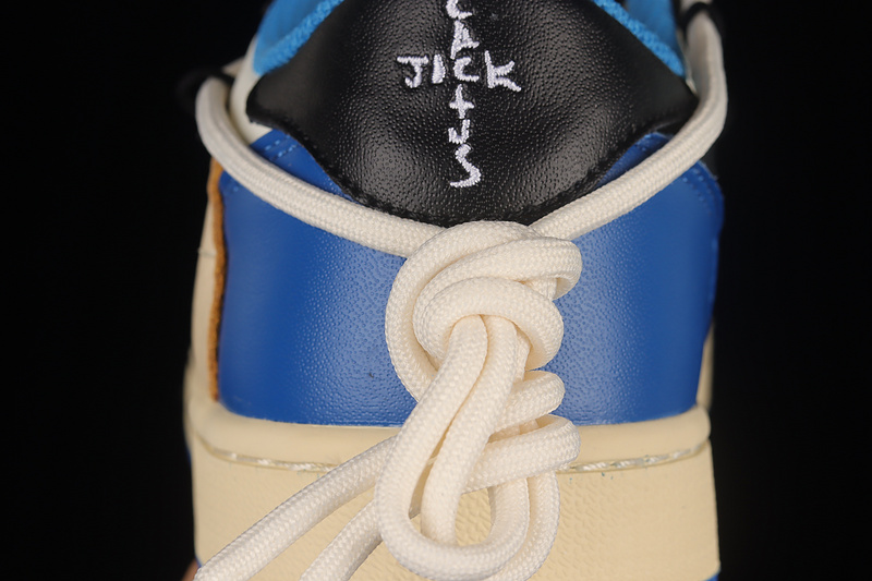 Fragment Design X Travis Scott Air Jordan 1 Retro Low Blue/Black/White 13