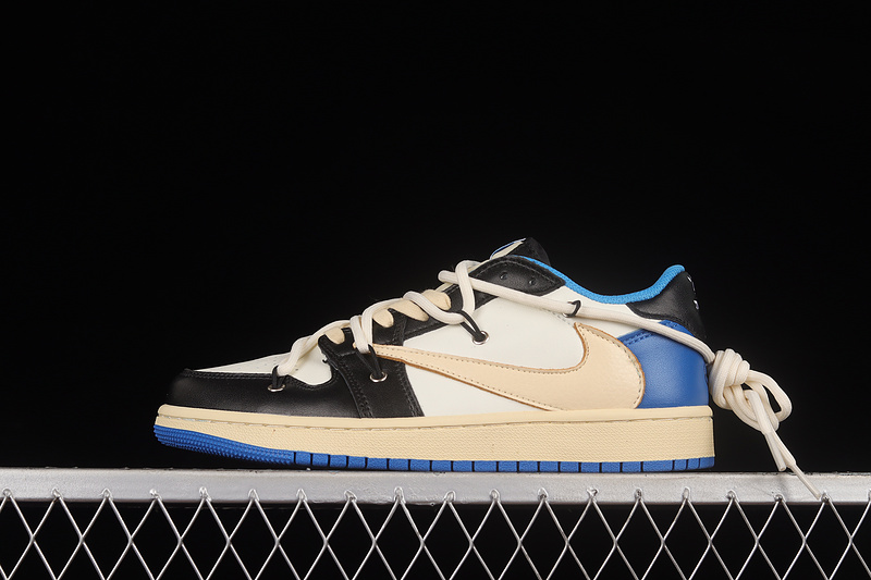 Fragment Design X Travis Scott Air Jordan 1 Retro Low Blue/Black/White 21